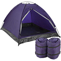 Spartan Sports Dome Tent (6'5 x 5') with 2 Adult Sleeping Bags
